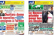 La présentation de vœux à Alassane Ouattara s'offre la Une de la presse ivoirienne.